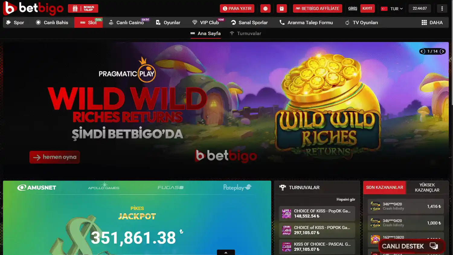 Betbigo Casino screenshot 2