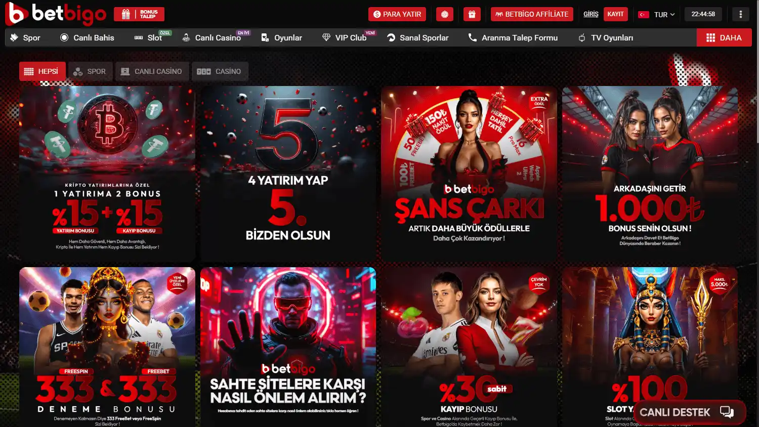 Betbigo Casino screenshot 3