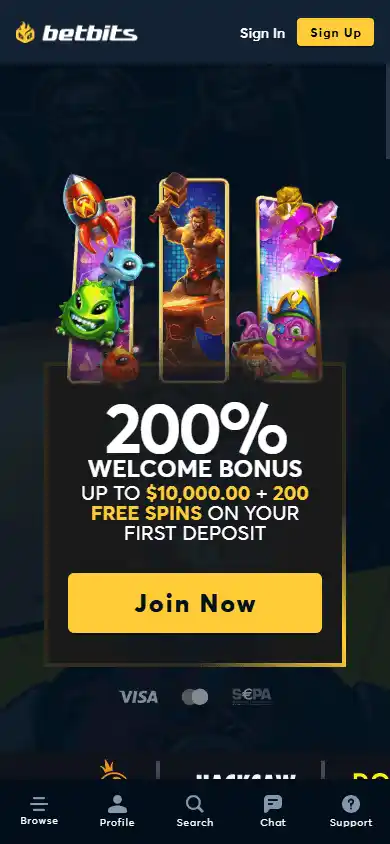 Betbits Casino screenshot 3