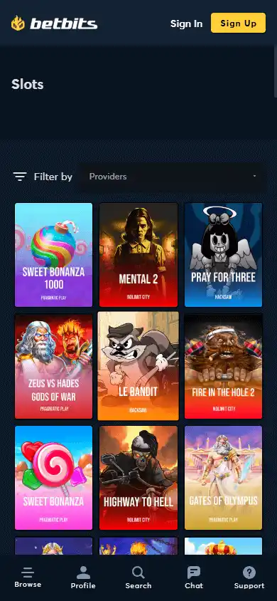 Betbits Casino screenshot 4