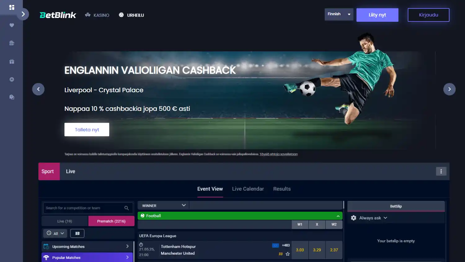 BetBlink Casino screenshot 1