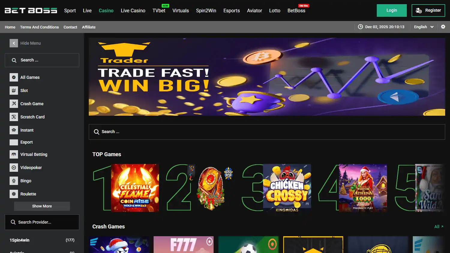 Betboss Casino screenshot 2