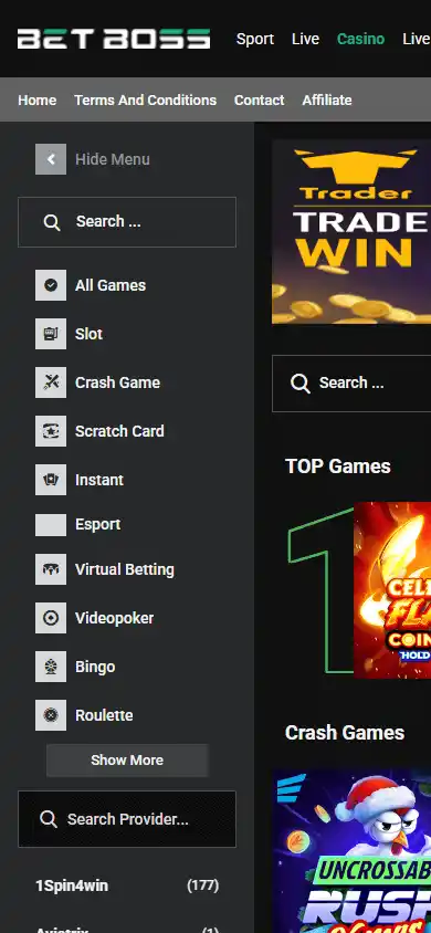 Betboss Casino screenshot 4