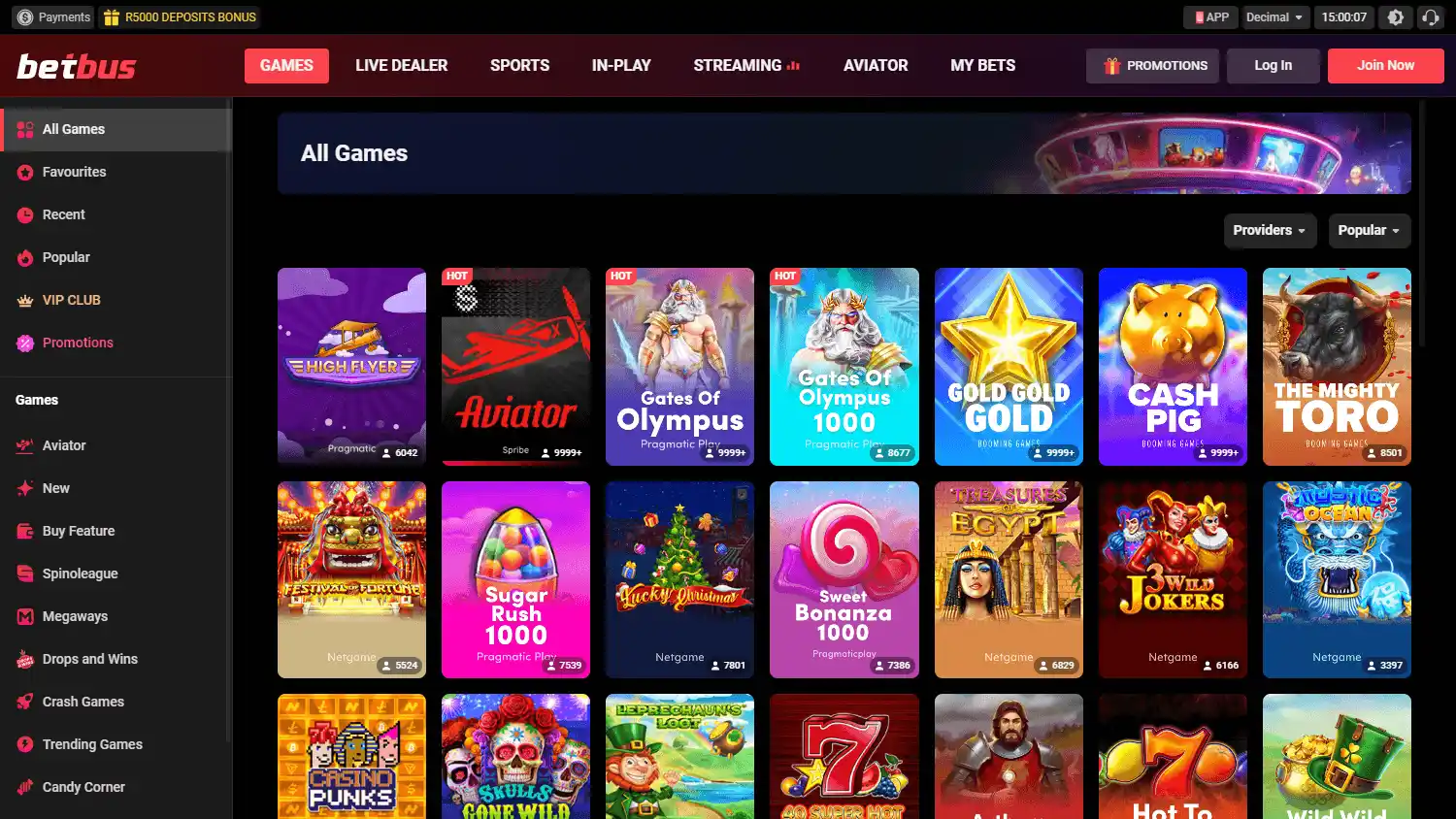 Betbus Casino screenshot 2