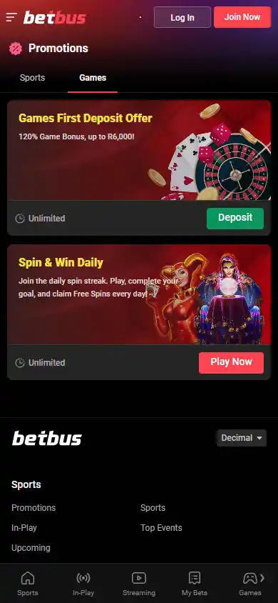 Betbus Casino screenshot 6