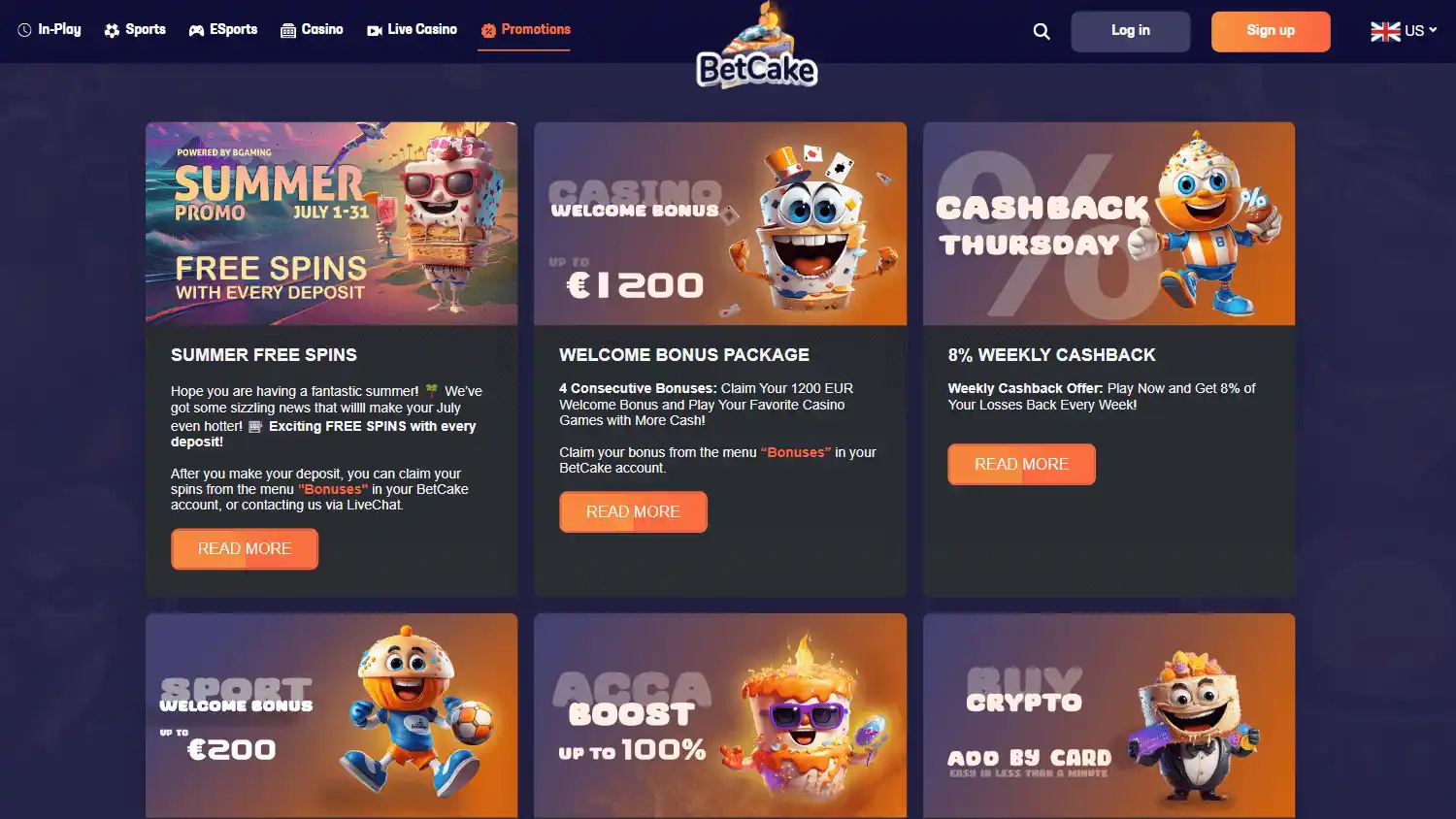 Betcake Casino screenshot 3
