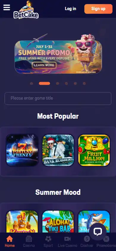 Betcake Casino screenshot 4