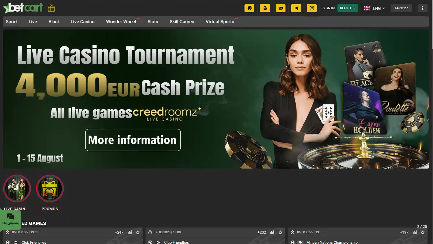 Betcart Casino screenshot 1