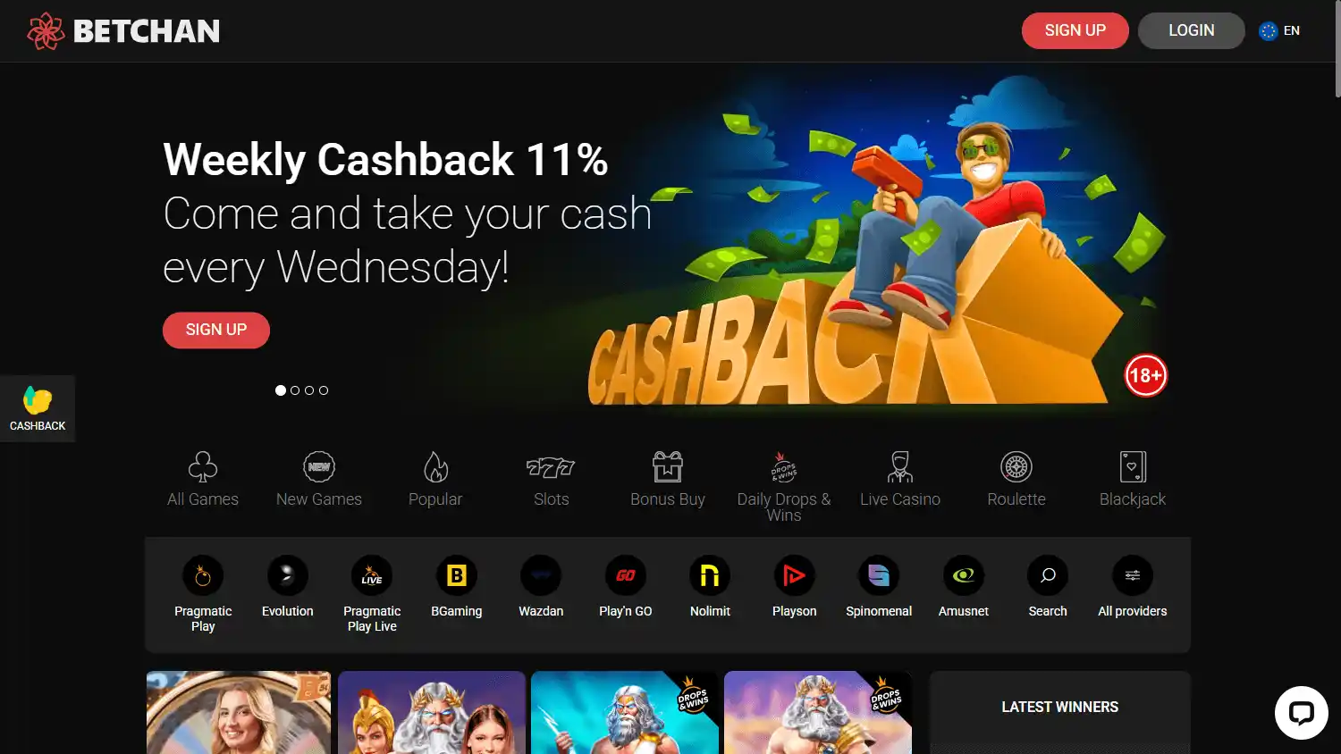 Betchan Casino screenshot 1