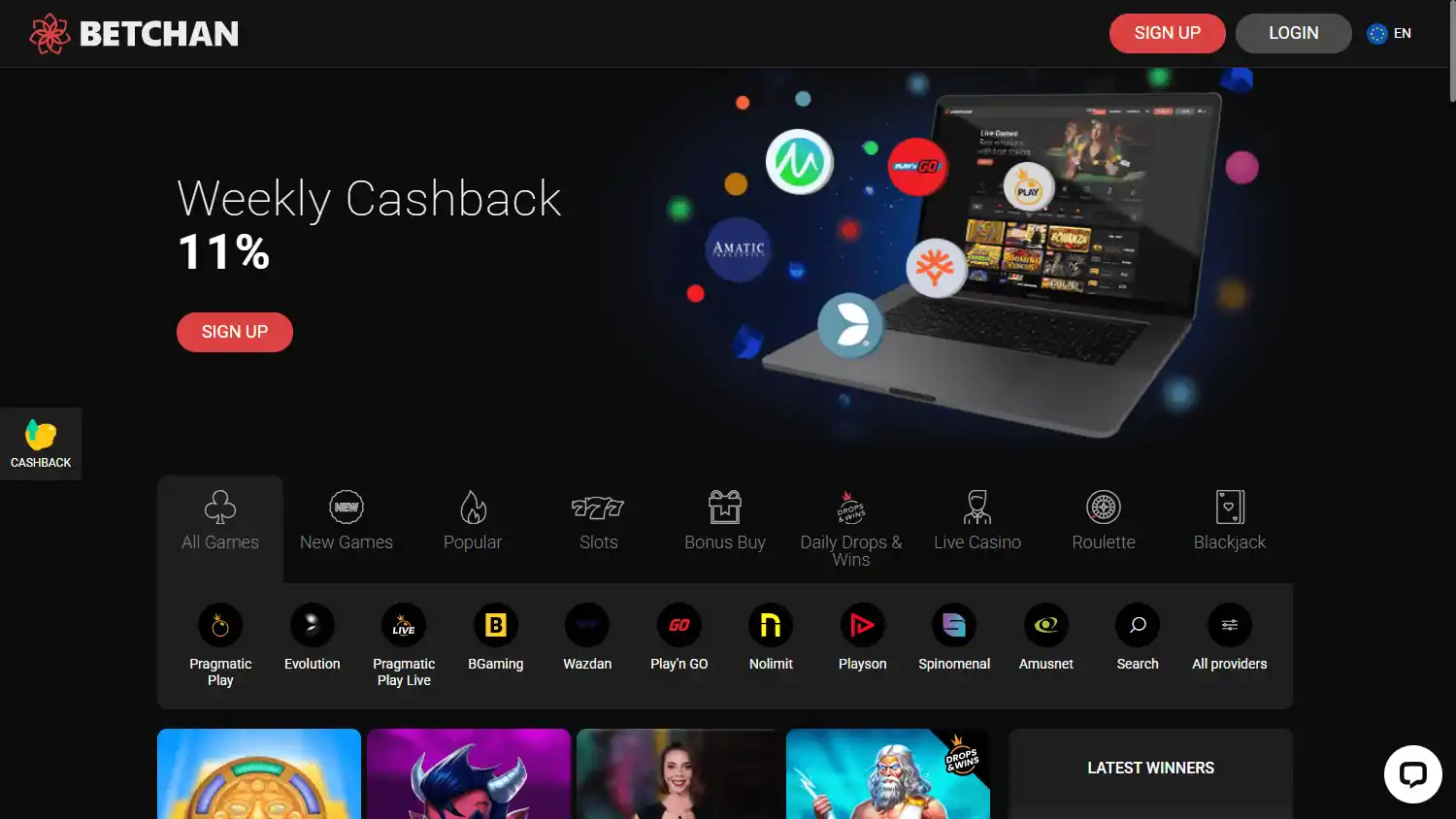 Betchan Casino screenshot 2