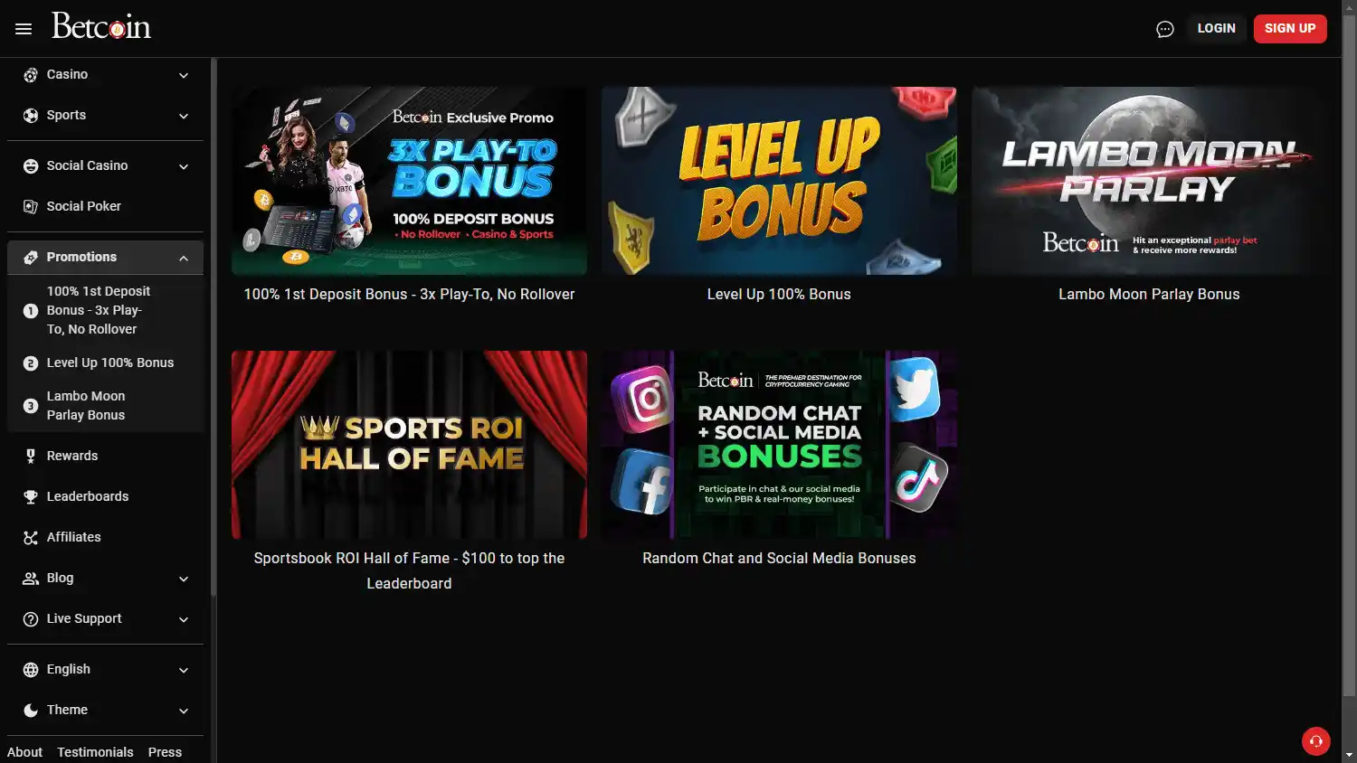 Betcoin.ag Casino screenshot 3
