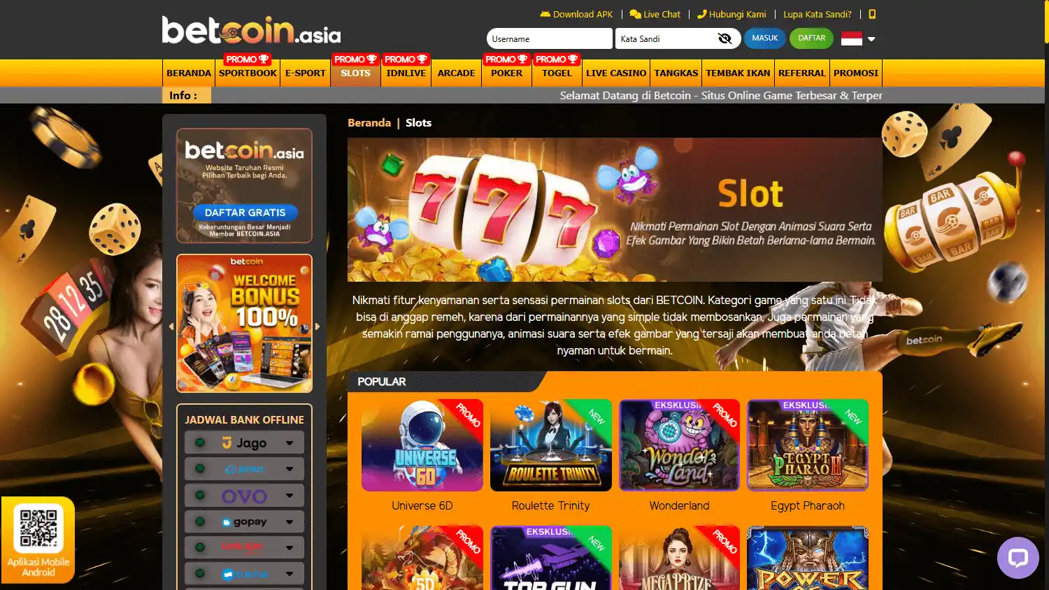 Betcoin Asia Casino screenshot 2