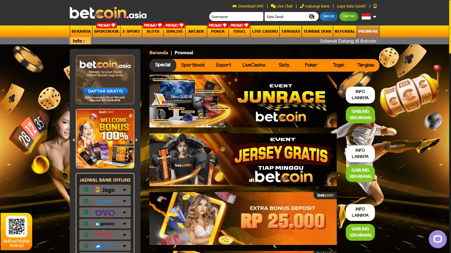Betcoin Asia Casino screenshot 3