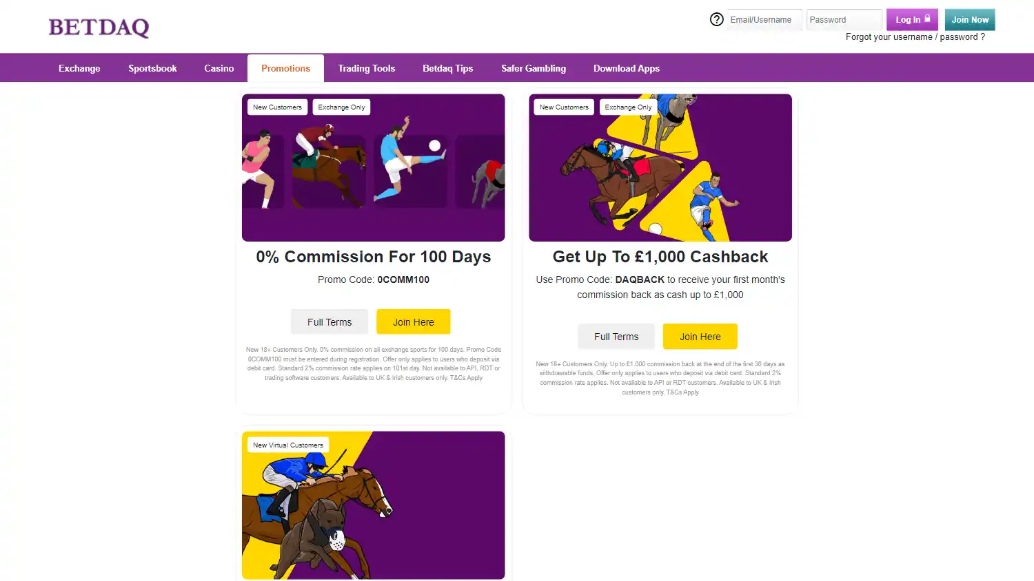 Betdaq Casino screenshot 3