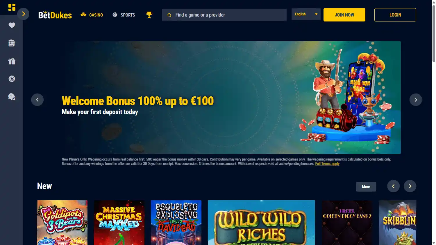 BetDukes Casino screenshot 1