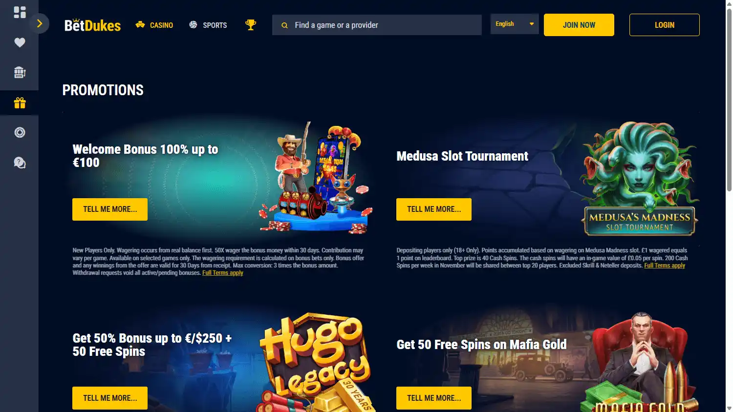 BetDukes Casino screenshot 3