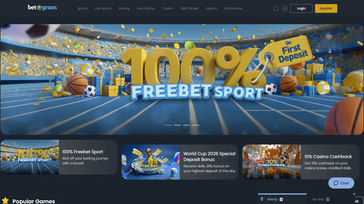 Betegram Casino screenshot 1