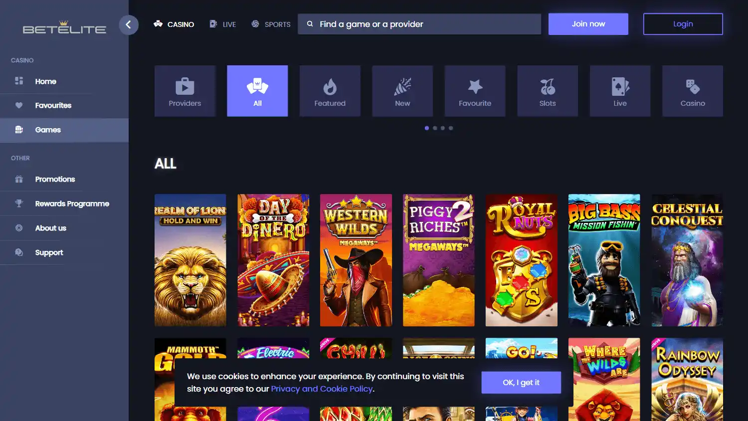 BetElite Casino screenshot 2