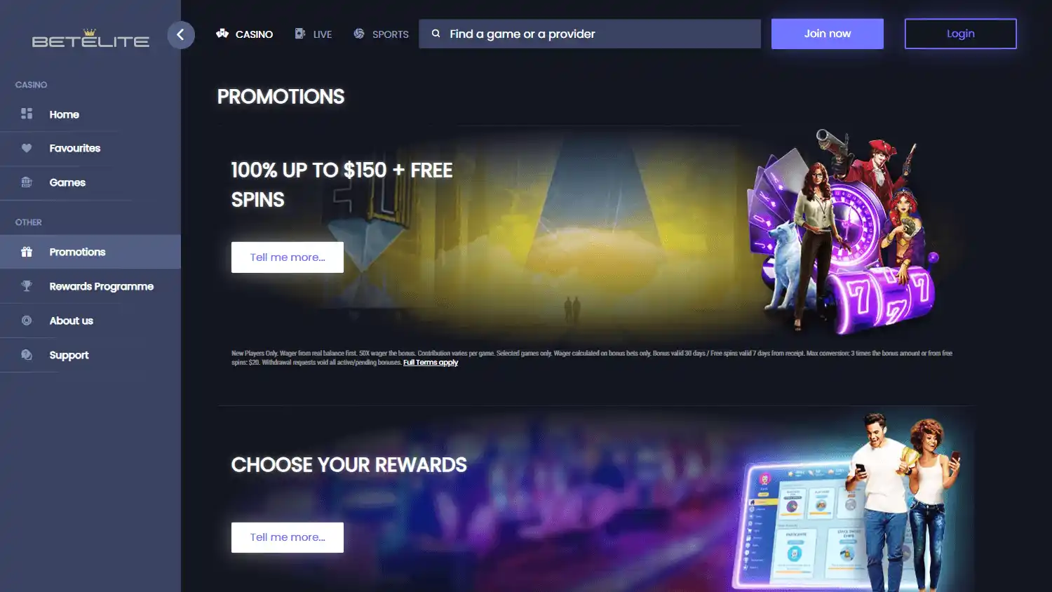 BetElite Casino screenshot 3