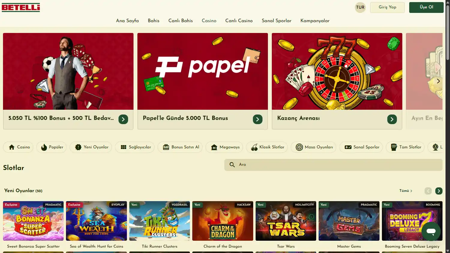 Betelli Casino screenshot 2