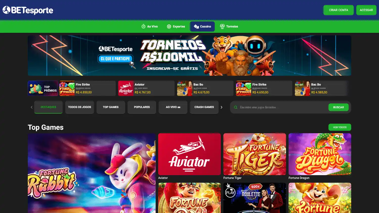BETesporte Casino screenshot 2