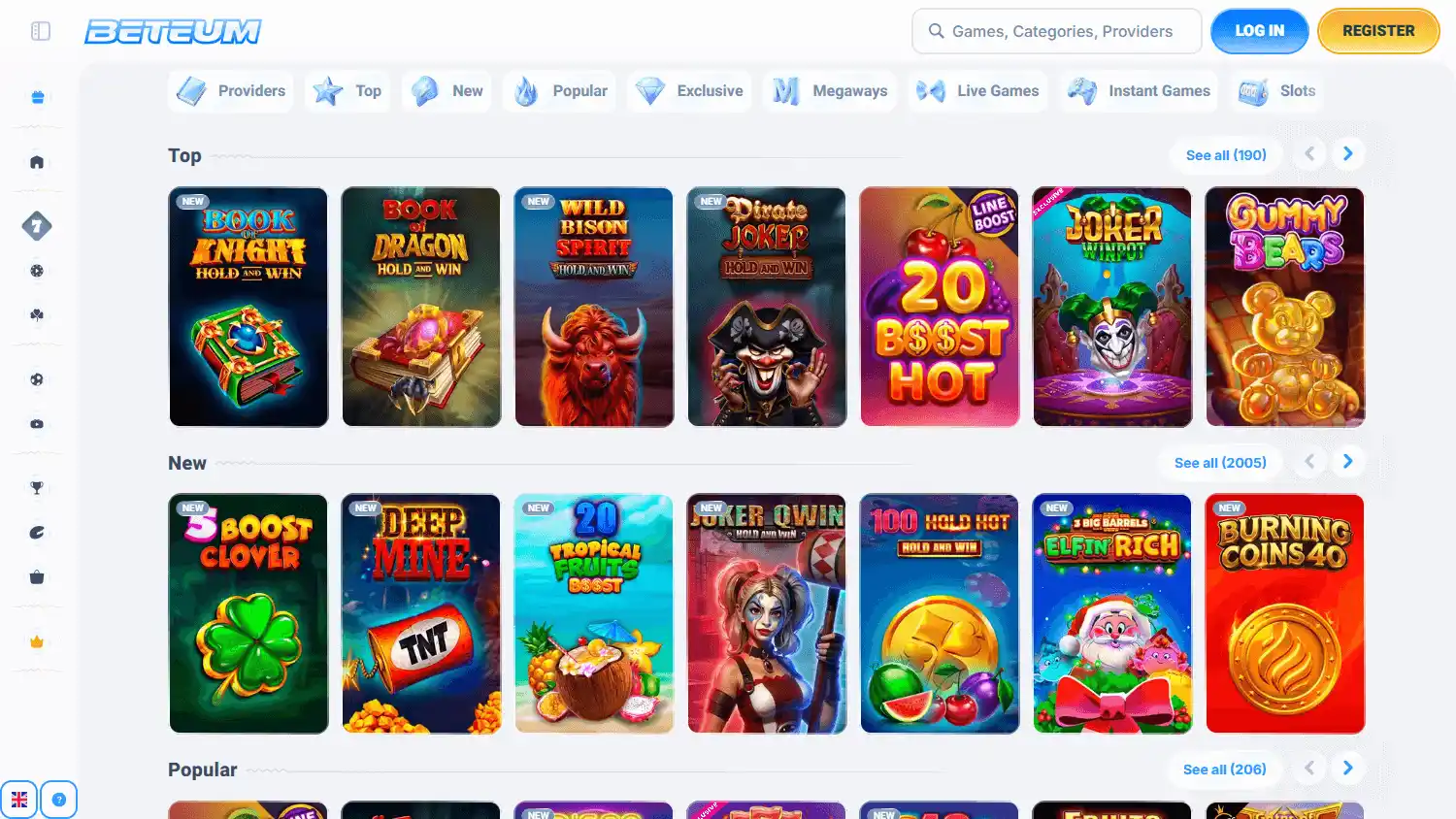 Beteum Casino screenshot 2