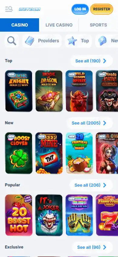 Beteum Casino screenshot 5
