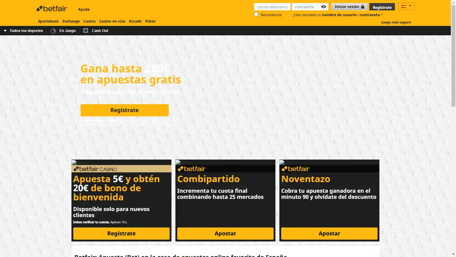 Betfair Casino screenshot 1