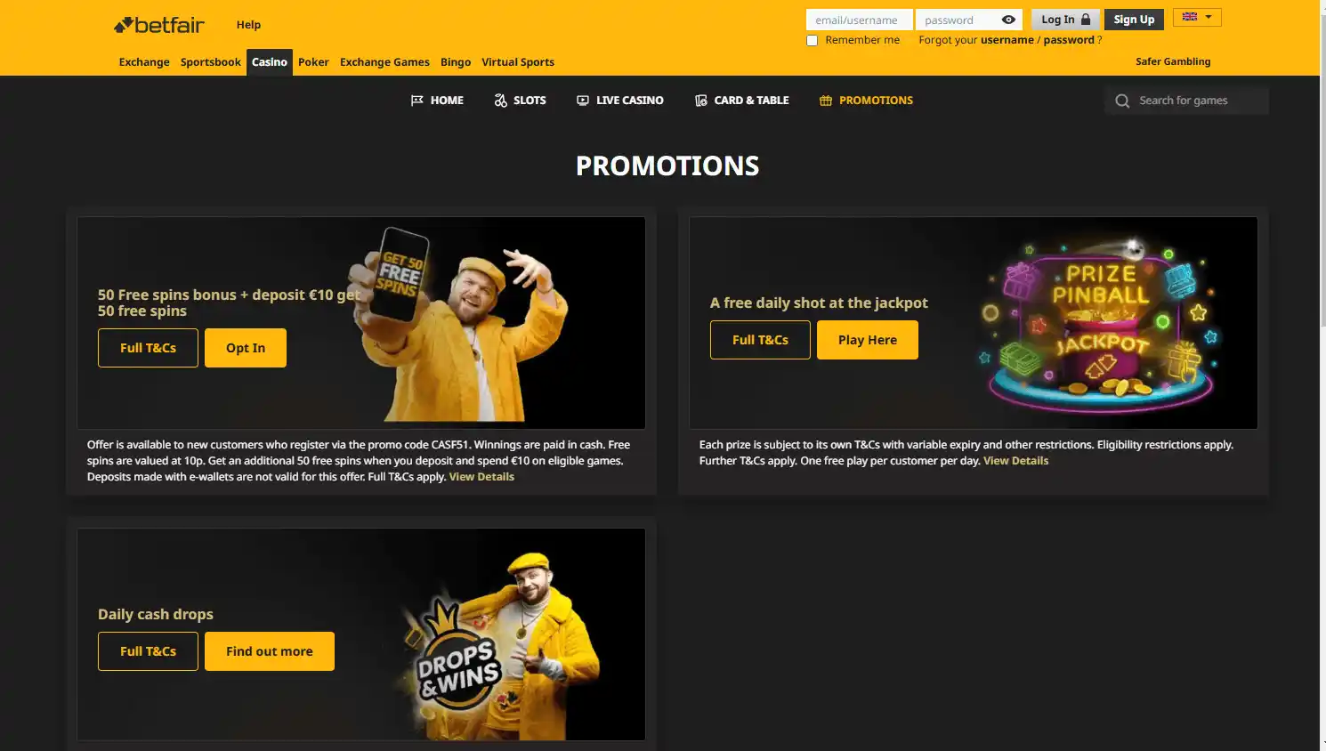 Betfair Casino screenshot 4