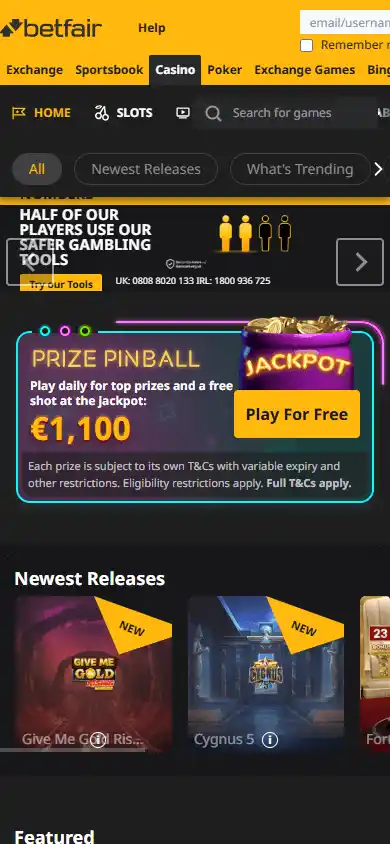 Betfair Casino screenshot 6