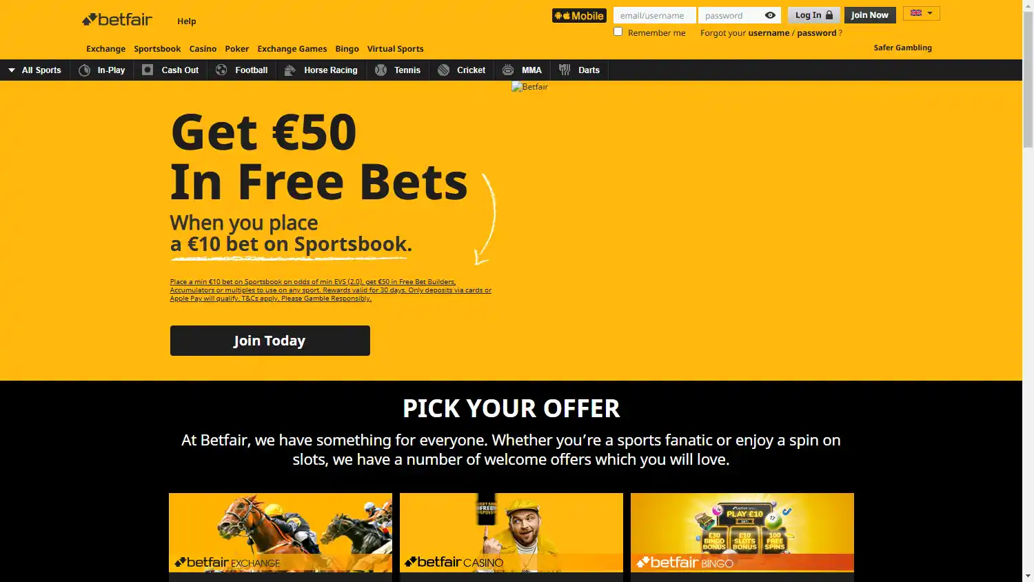 Betfair Casino screenshot 1