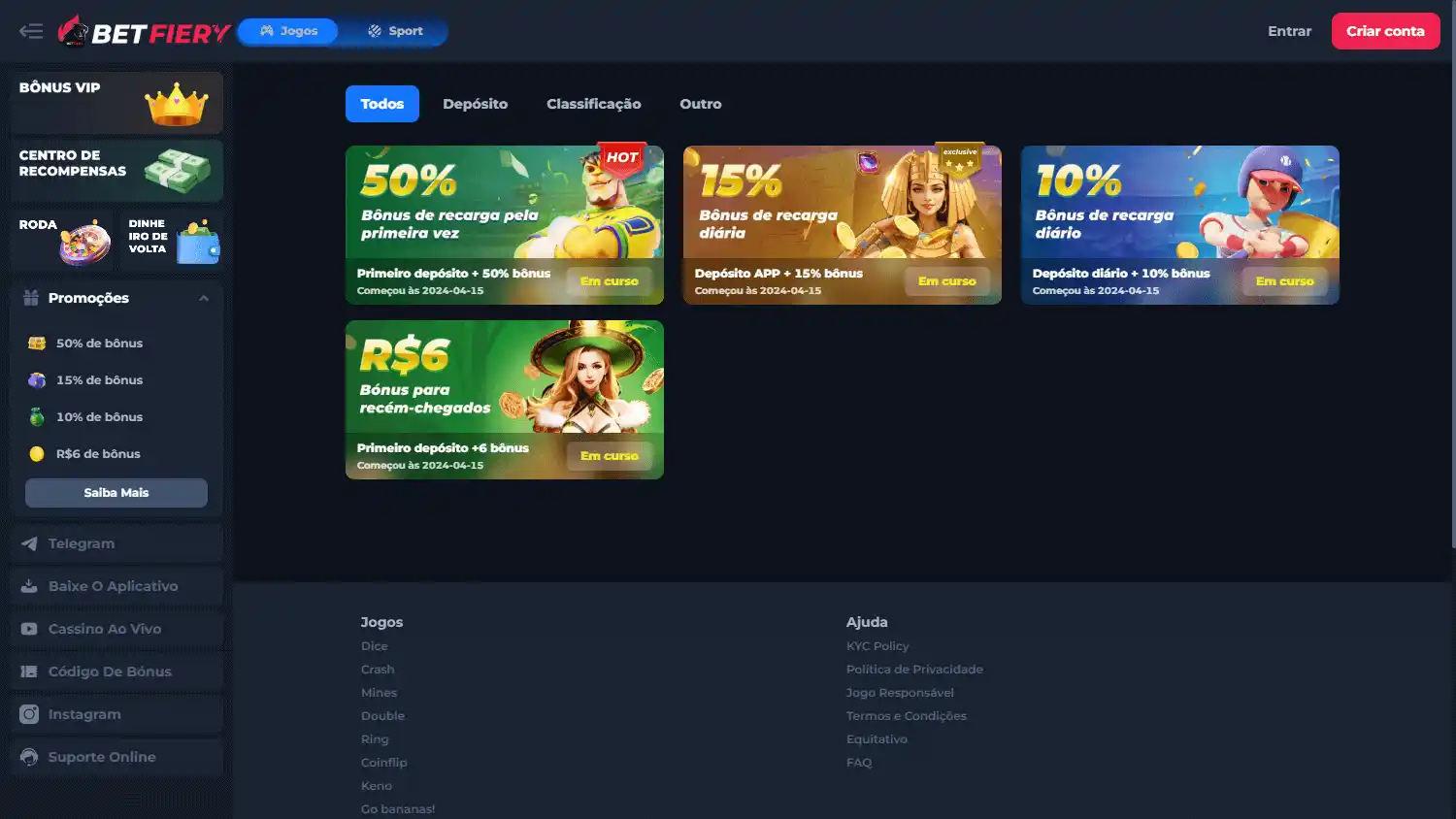BetFiery Casino screenshot 3