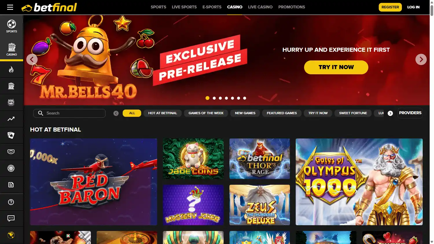Betfinal Casino screenshot 2
