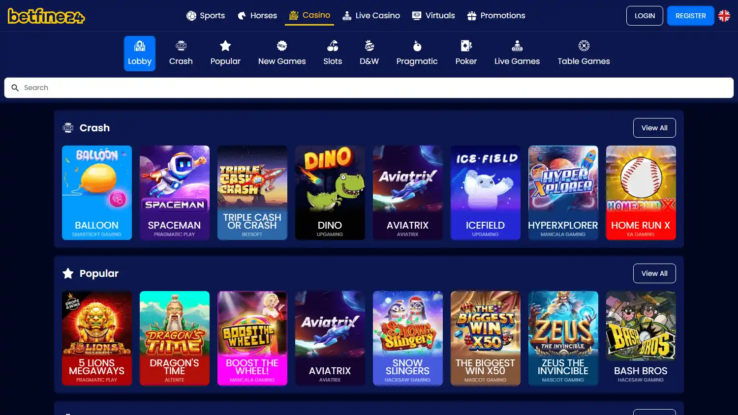 Betfine24 Casino screenshot 2