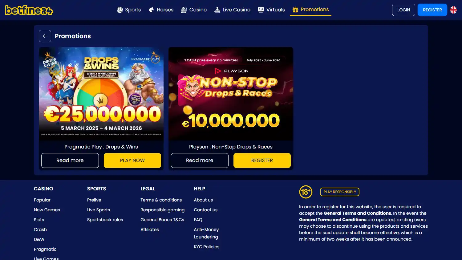 Betfine24 Casino screenshot 3