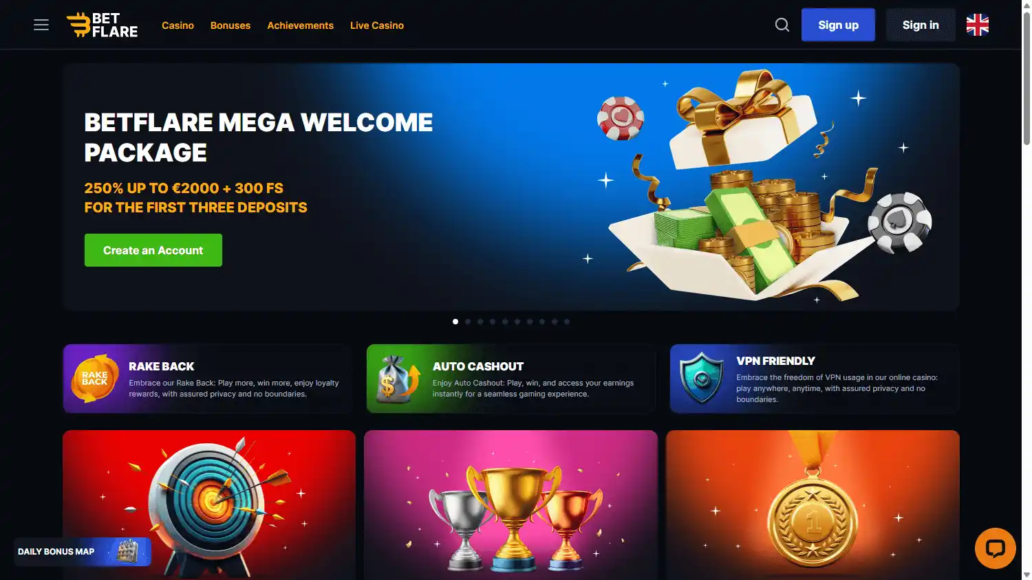 Betflare Casino screenshot 1