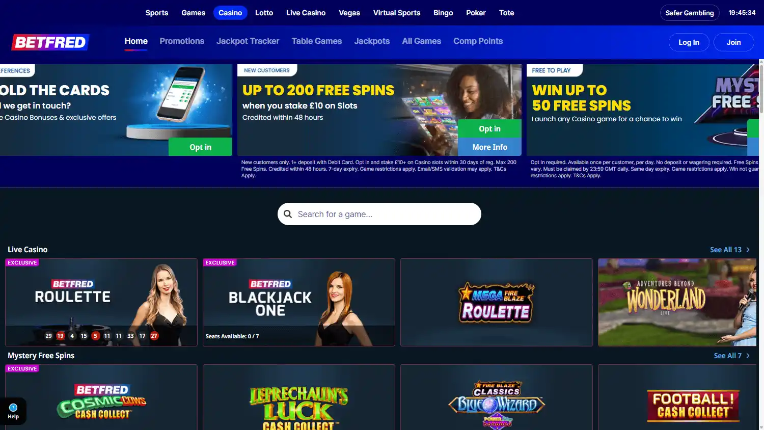 Betfred Casino screenshot 1