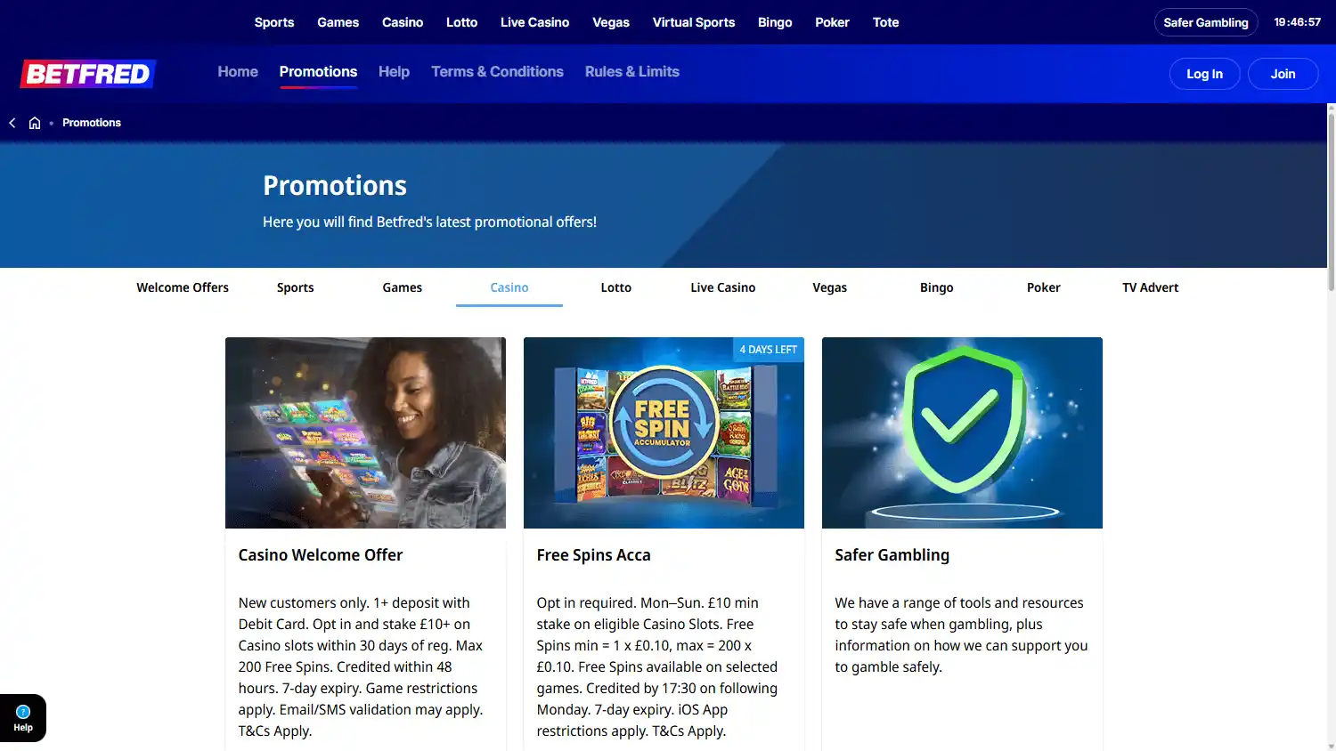 Betfred Casino screenshot 3
