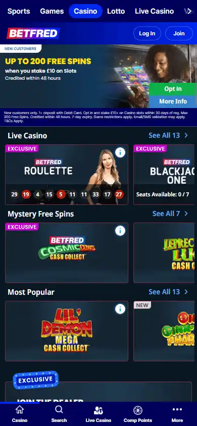 Betfred Casino screenshot 4