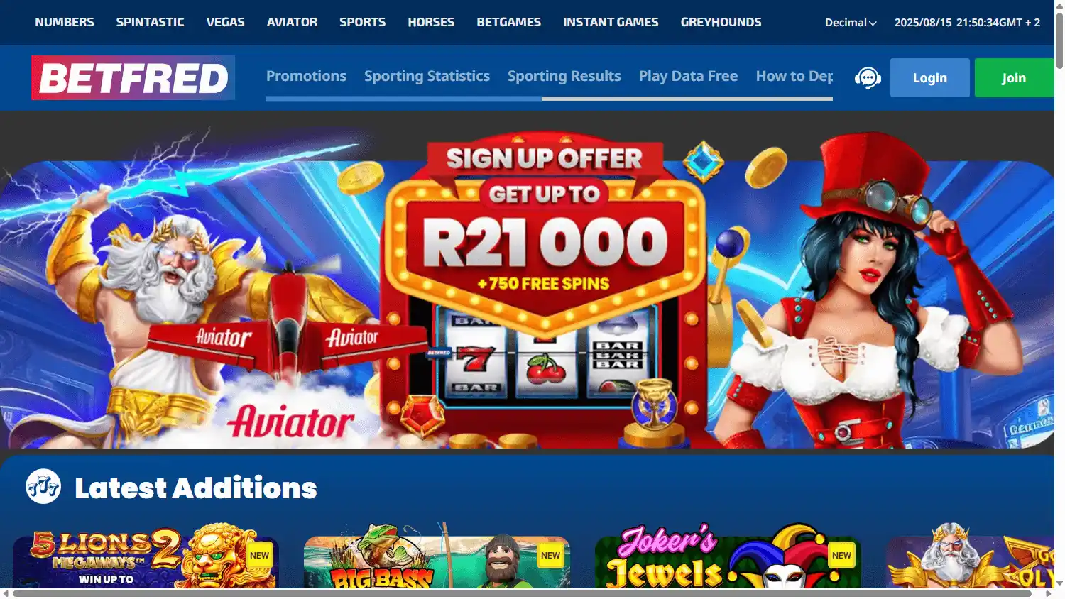 Betfred Casino ZA screenshot 1