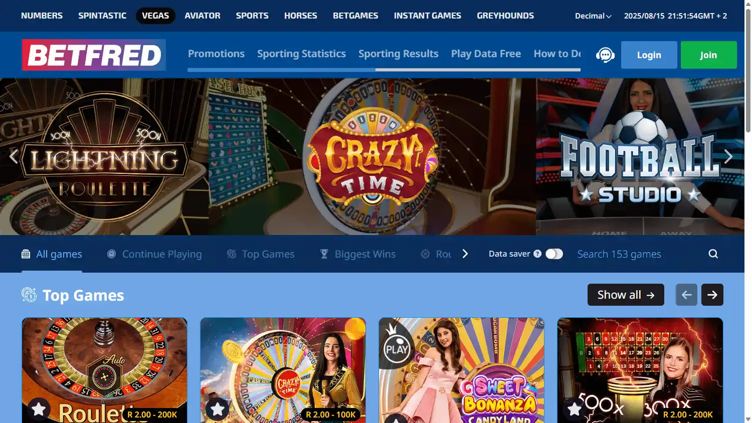 Betfred Casino ZA screenshot 2