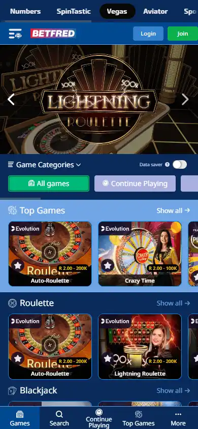 Betfred Casino ZA screenshot 5