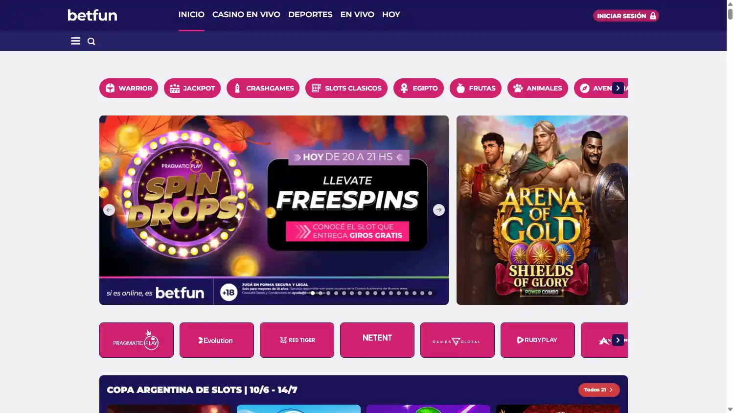 Betfun Casino screenshot 1