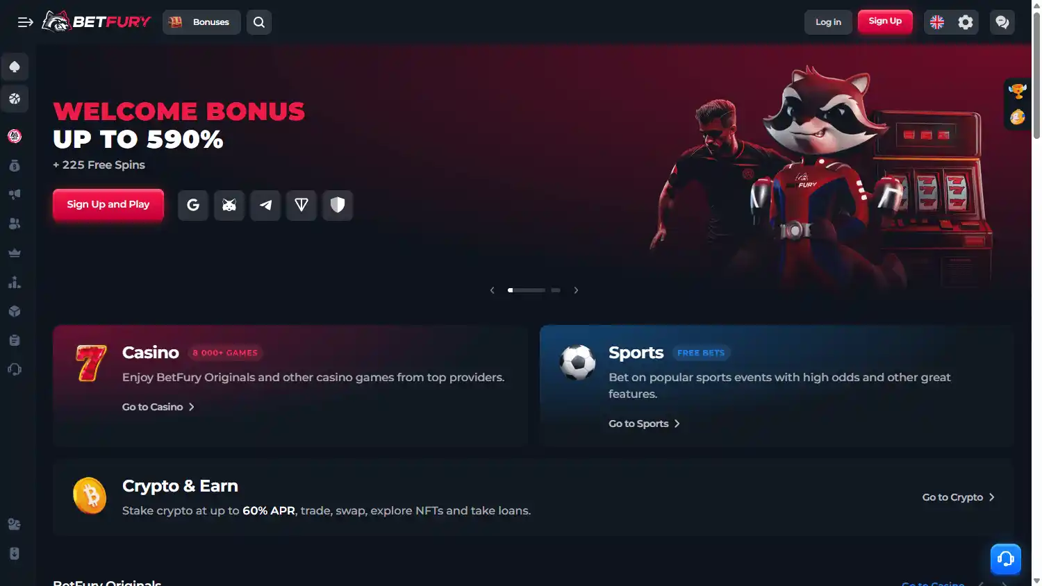 BetFury Casino screenshot 1