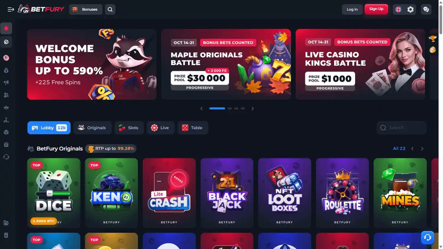 BetFury Casino screenshot 3