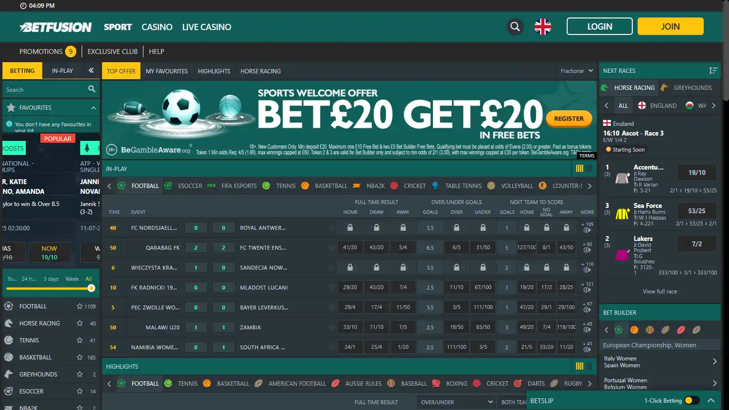 BetFusion Casino screenshot 1