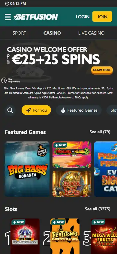 BetFusion Casino screenshot 5