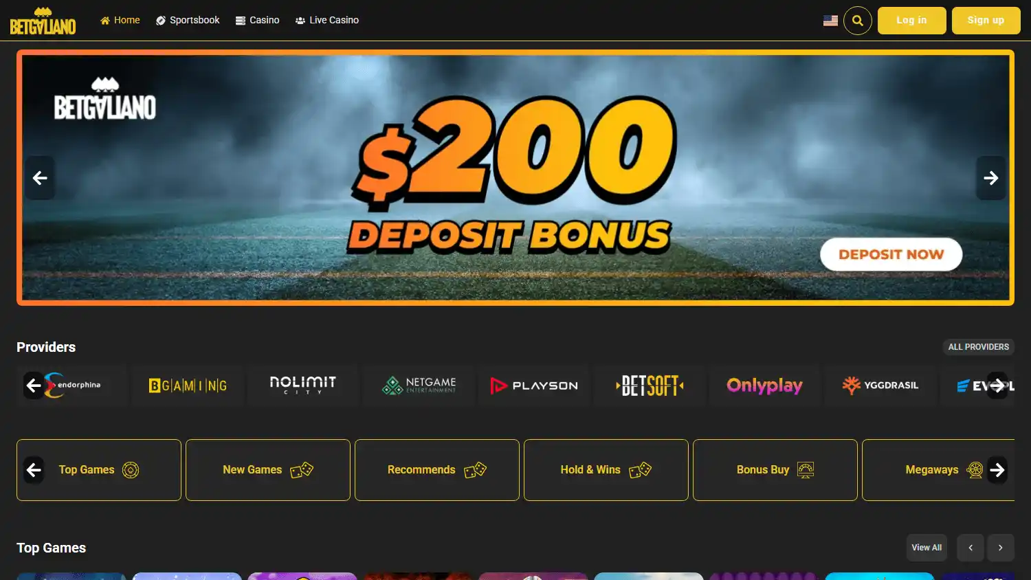 Betgaliano Casino screenshot 1