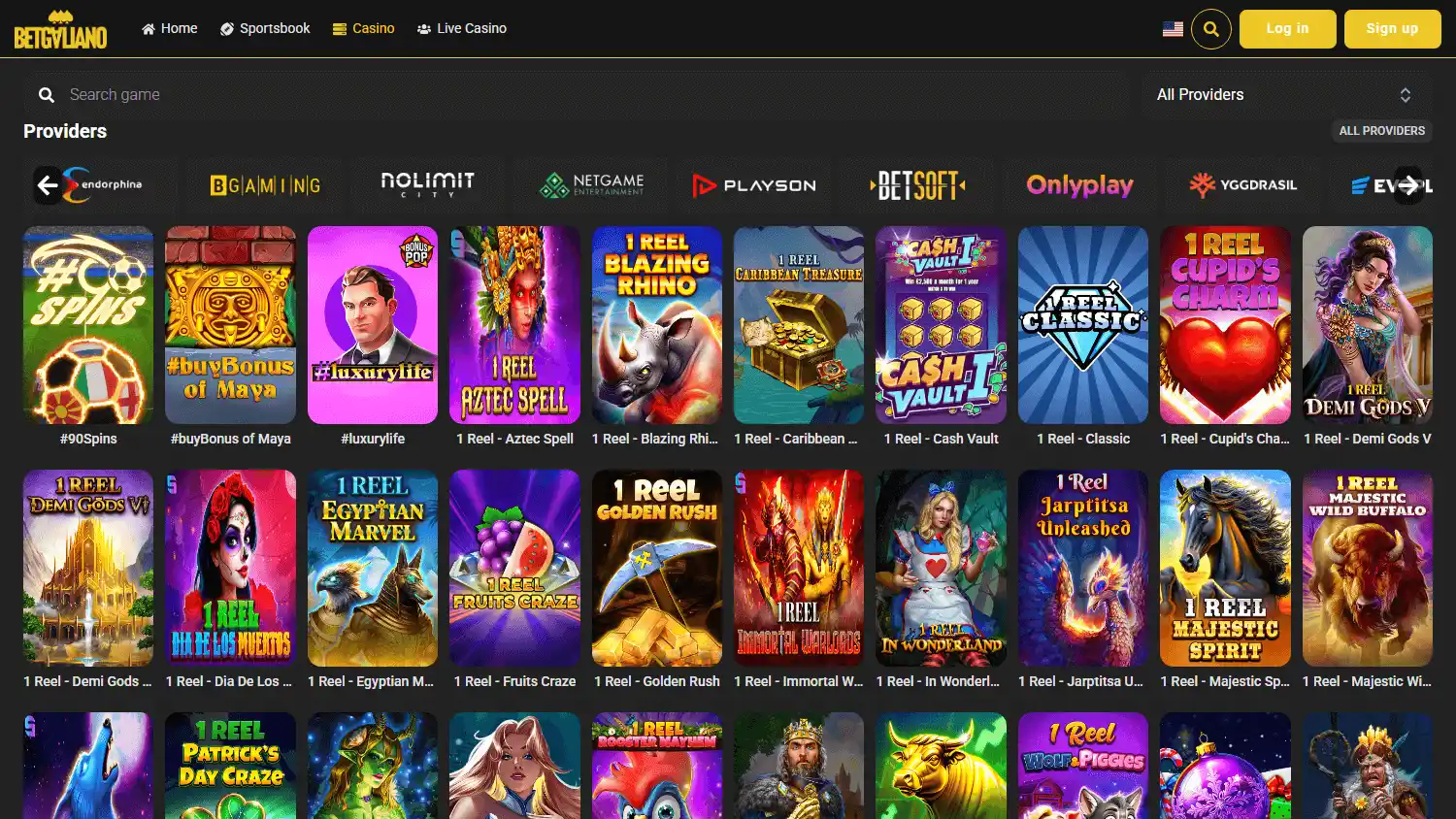 Betgaliano Casino screenshot 2