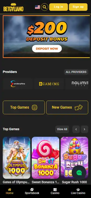 Betgaliano Casino screenshot 3